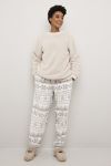 Fleece pyjamas beige.