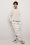 Fleece pyjamas beige.
