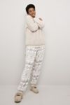 Fleece pyjamas beige.