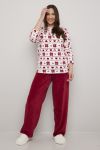 Fleece pyjamas rød.