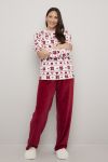 Fleece pyjamas rød.