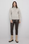 Hellen zip  pullover beige.