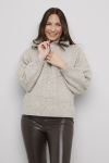 Hellen zip  pullover beige.
