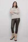 Hellen zip  pullover beige.