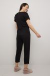 Nightwear Pyjamas med korte ermer og trekvart bukse Lace sort.