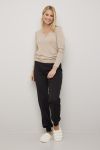 Nightwear Pyjamastopp med lange ermer Alice beigemelert..