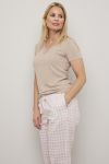 Nightwear Pyjamastopp med korte ermer Alice beigemelert..