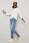 Bluse med knapper Britney Offwhite