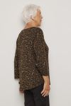 Topp trekvart arm Britney Leopardmønstret