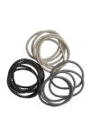 LT Kids Accessories Elastic - Kids round elastic with silver stripes sort