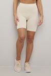 Lifetime Shorts ribbestrikket seamless lys beige.