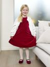 Kjole i stretch velour Rød