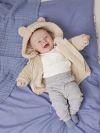 Fleecejakke med fòr Teddy Beige