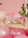Glitter  sandal med hel Rosa