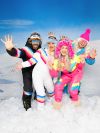 Skidress med hette Val di Fiemme Sort