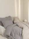 Sengesett bomull 140x200 stenvasket Beige