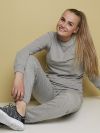 Basic Ella collegebukse gråmelert