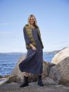 Lightweight vest med hette Oliven