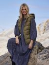 Lightweight vest med hette Oliven