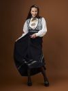 Skjorte med broderi Marthe Hvit