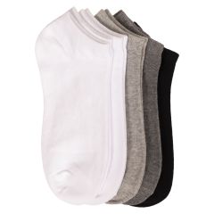 Sneakersokker 5pk Hvit-gråmelert-sort