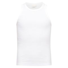 Singlet ribbestrikket Malin Hvit