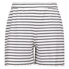 Shorts ribbestrikket Malin Hvit/sort