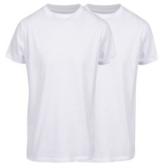 T-skjorte med ekstra lengde 2pk Hvit