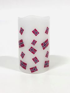 Kubbelys 17 mai LED, 12CM, Ø 6CM