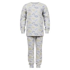 Pyjamas ribbestrikket Grå-blå