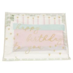 Serviett Happy Birthday candels 12pk Original.