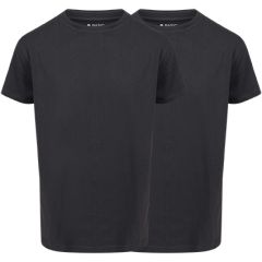 Basic David Casual T-shirt 2 pk rund hals sort