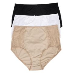 Basic Olivia Maxi-truse 3pk hvit, sort og beige