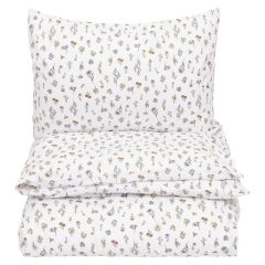 Sengesett krepp Blomstereng 200x220cm