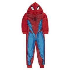 Jumpsuit i fleece Rød-blå