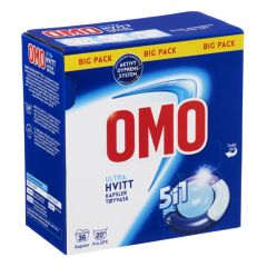 OMO Ultra Hvitt 5i1 vaskekapsler 36stk Original