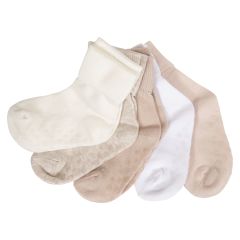 Sokker med antiskli 5pk rosa
