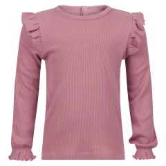 Topp ribbestrikket Daisy Lys rosa melert