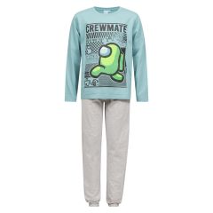 Pyjamas set Crewmate Petrol/gråmelert