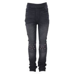 Jeans med katt Sort
