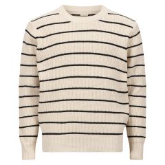 Oversized strikkegenser jente Beige-sort