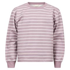 Genser med striper Lilla-offwhite