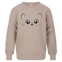 Genser med kattefjes Lys beige
