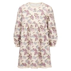 Kjole blomstrer med blondekant Beige-lilla