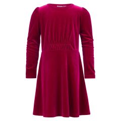 Kjole i stretch velour Rød