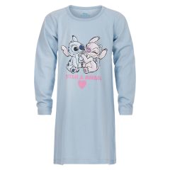 Nattkjole med søtt Angel og Stitch print Lyseblå