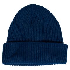 Ribbestrikket lue barn Marine