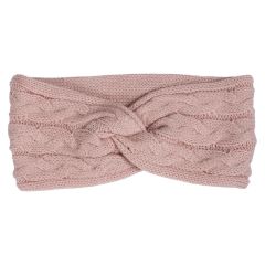 Flettestrikket pannebånd barn Rosa