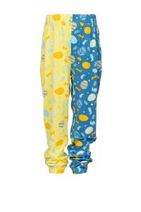 Pyjamasbukse påske barn Gul-blå