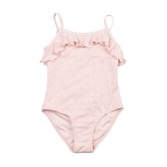 Badedrakt med volang Rosa
